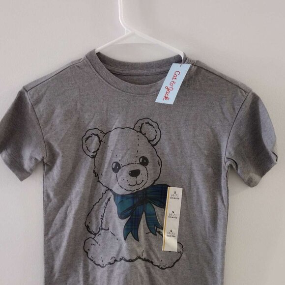 Cat and Jack girls short sleeve oversized t-shirt bear size 6/7 years - Picture 3 of 7